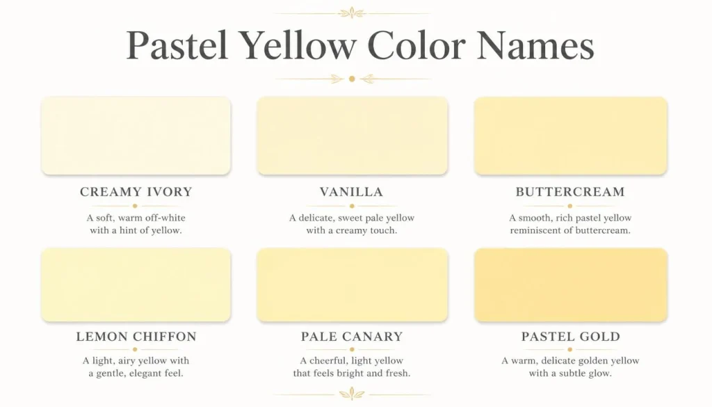 Pastel Yellow Color Names